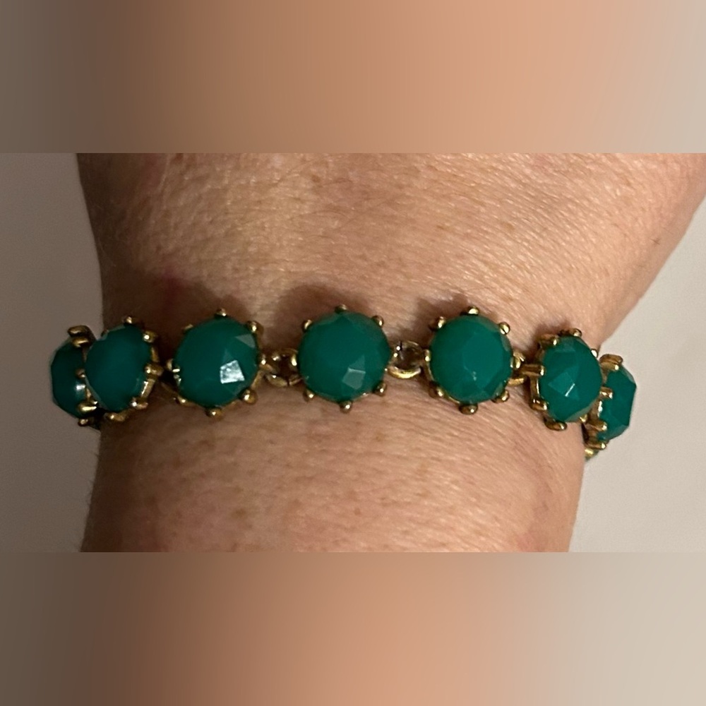 J. CREW Green & Gold Tone